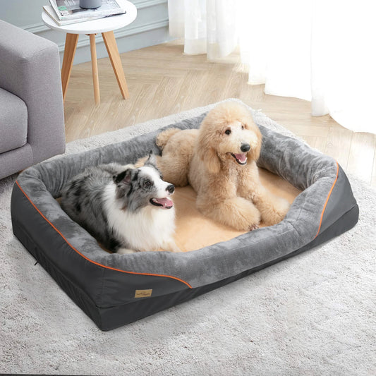 Large Dog Bed Soft Comfortable Anti Allergy Warm Fleece Removable Washable Cover Waterproof