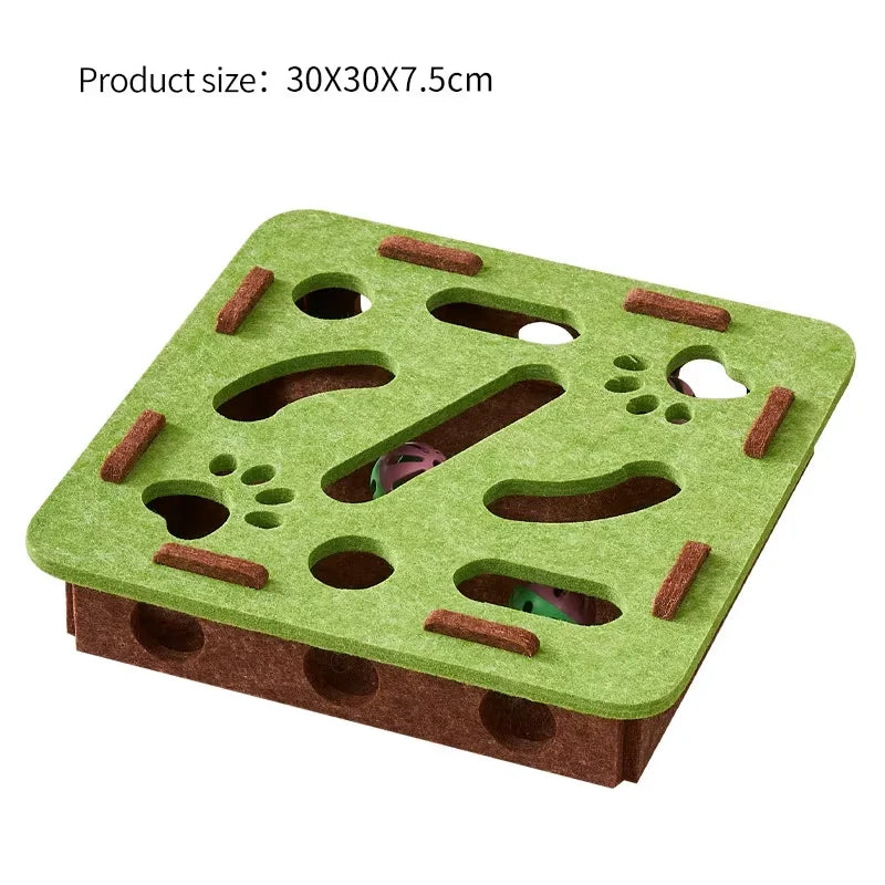 Pet cat entertainment maze ball-digging toy