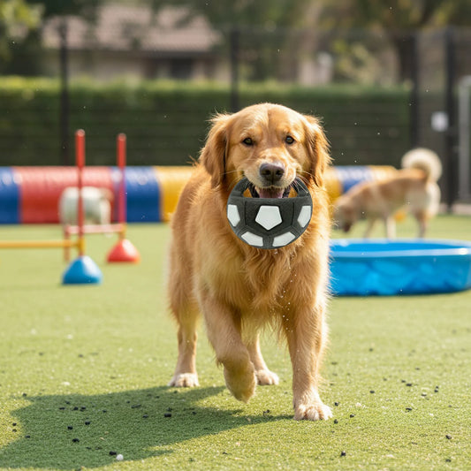 Dog Calming Ball with Handle Pet Dog, Interactive Squeaky Pet
