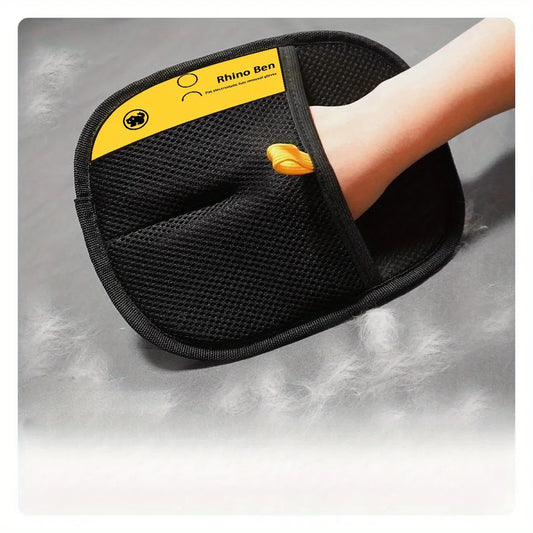 2-Piece Pet Hair Removal Gloves – Double-Sided Cat Brushes