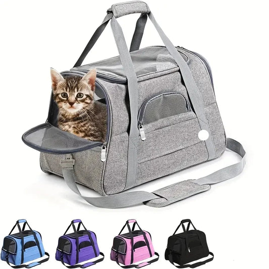 Pet Carrier for Large and Medium Cats and small dogs, Soft-Sided Pet Carrier