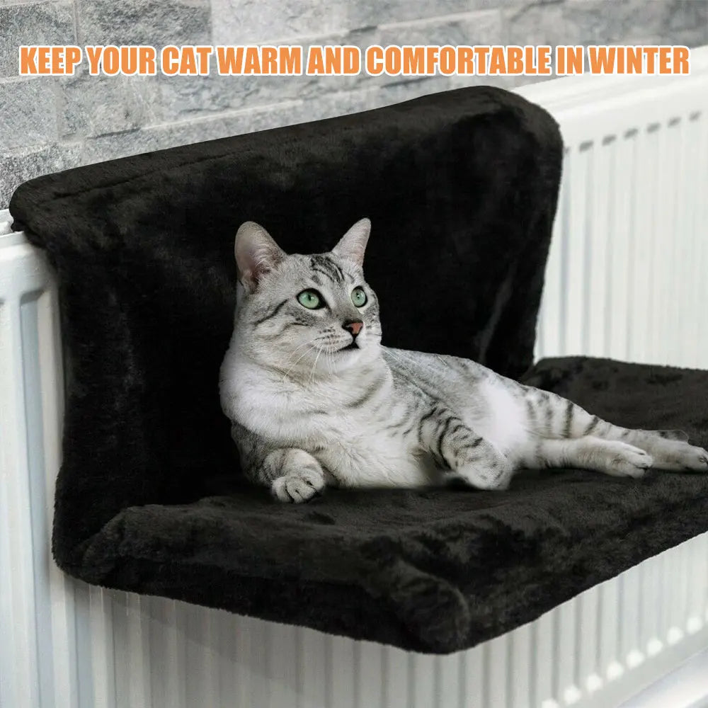 Hanging Cat Bed Removable Cat Hammock Radiator Bench Kitten Nest With Strong Durable Metal Frame Cat Accessories