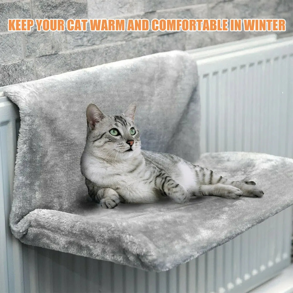 Hanging Cat Bed Removable Cat Hammock Radiator Bench Kitten Nest With Strong Durable Metal Frame Cat Accessories