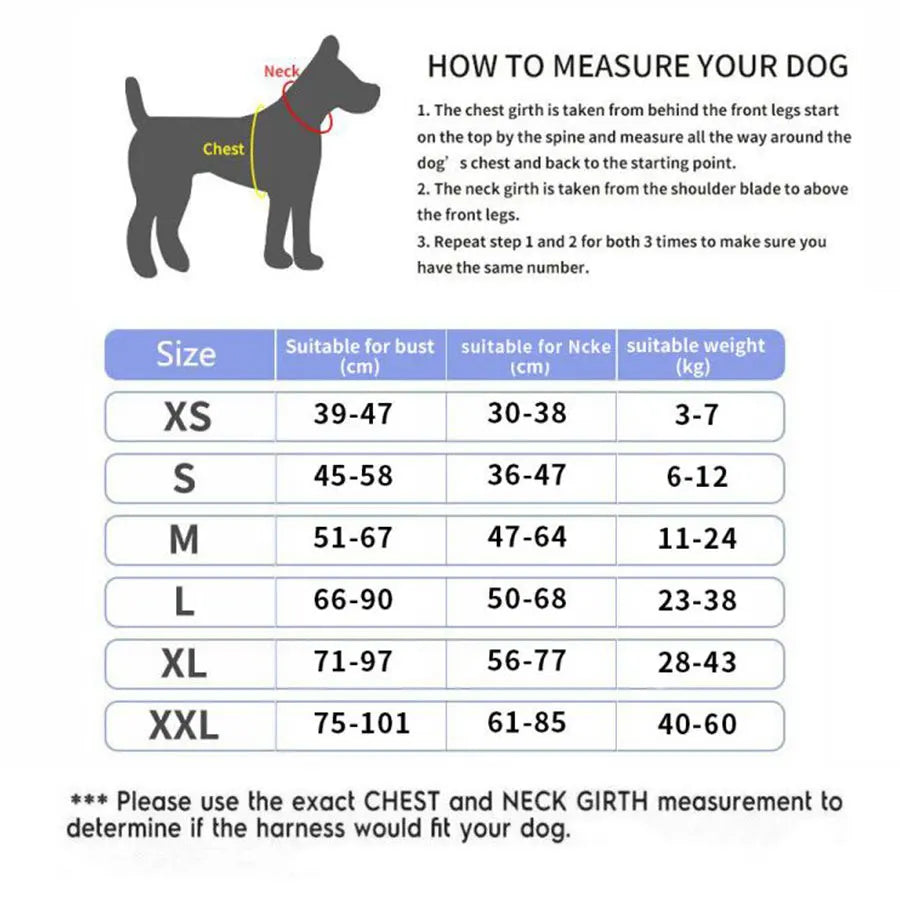 Dog Harness Reflective Breathable Adjustable ID Custom Patch