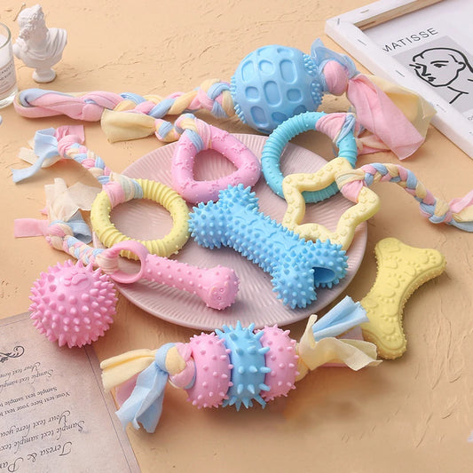 Pet Dog Toys For Small Dog Chews Cleaning Training Interactive