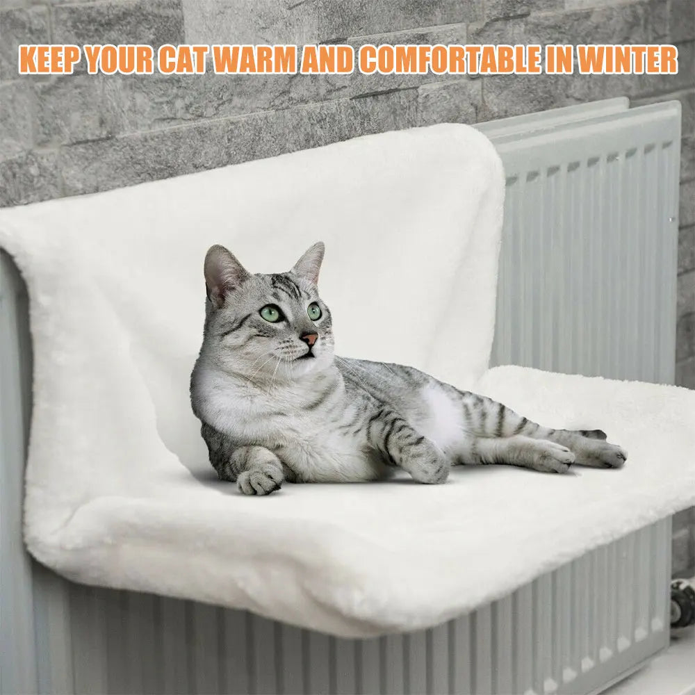 Hanging Cat Bed Removable Cat Hammock Radiator Bench Kitten Nest With Strong Durable Metal Frame Cat Accessories
