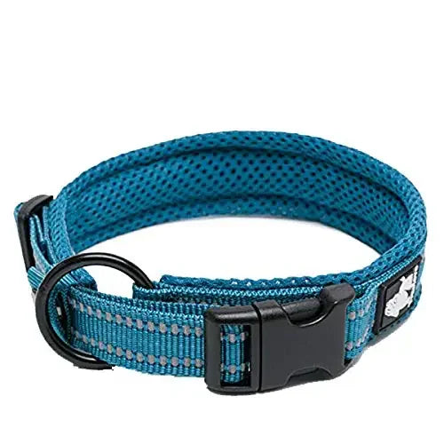 Truelove Cat, Dog Collar, Nylon Adjustable Webbing, Padded Soft Reflective Durable Heavy Duty Training