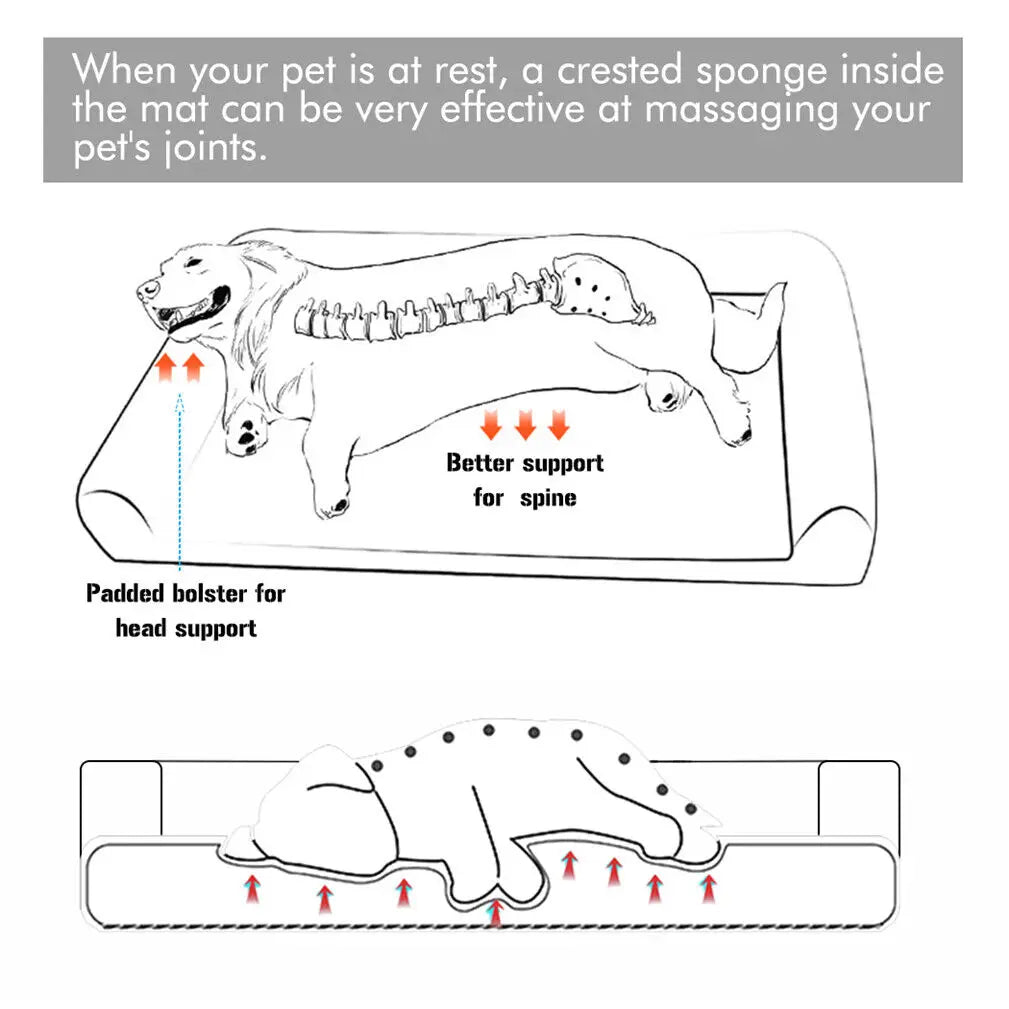 Dog Bed Extra Large Orthopedic Pet Mattress Couch with Removable Washable Cover Soft Sponge Foam