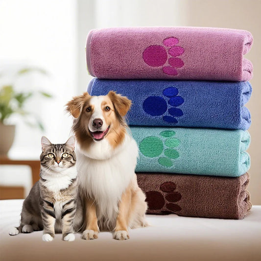 Microfiber Pet Absorbent Towels – Essential for Pet Bathing