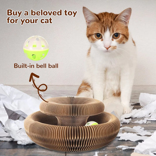Interactive Tower Cat Toy Turntable Roller Balls, Teaser Puzzle Track