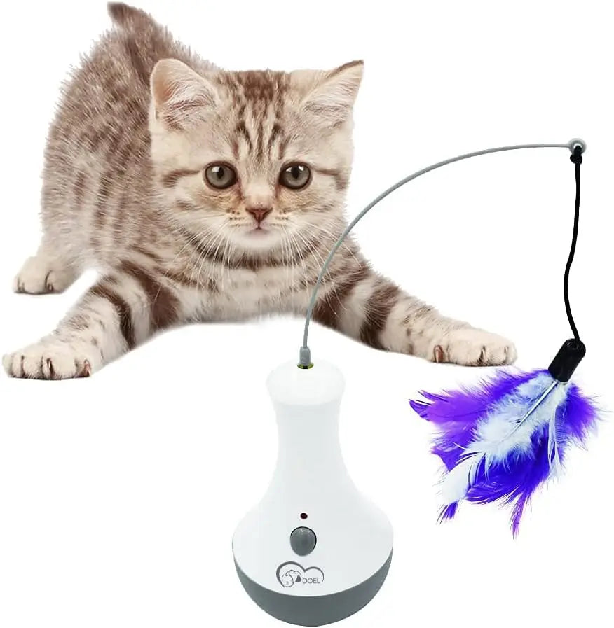 Cat Interactive Toys Funny Feather Kitten Teaser Automatic Toy