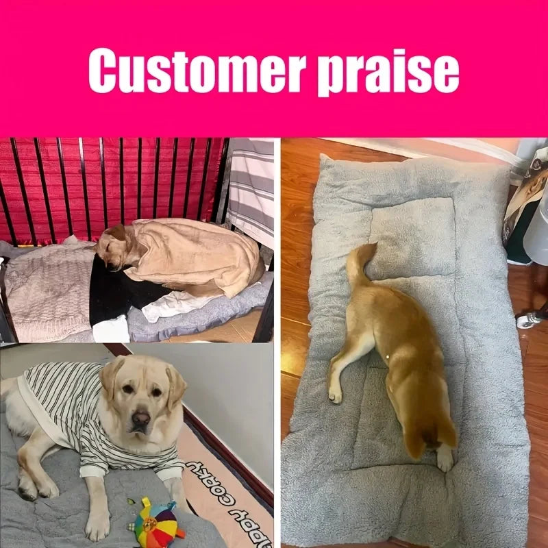 Oversized Plush Do/ Cat Bed, Sofa Crate Pad, Ultra Soft Polyester Pet Mat