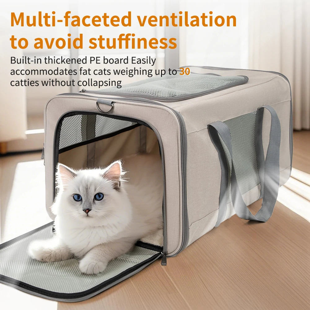 Cat trolley for 2 cats – Cat transport with wheels for 2 animals
