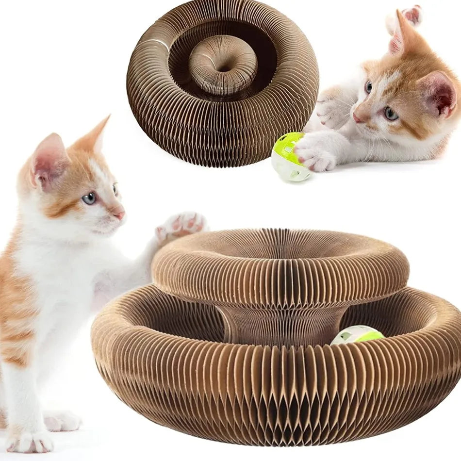Interactive Tower Cat Toy Turntable Roller Balls, Teaser Puzzle Track