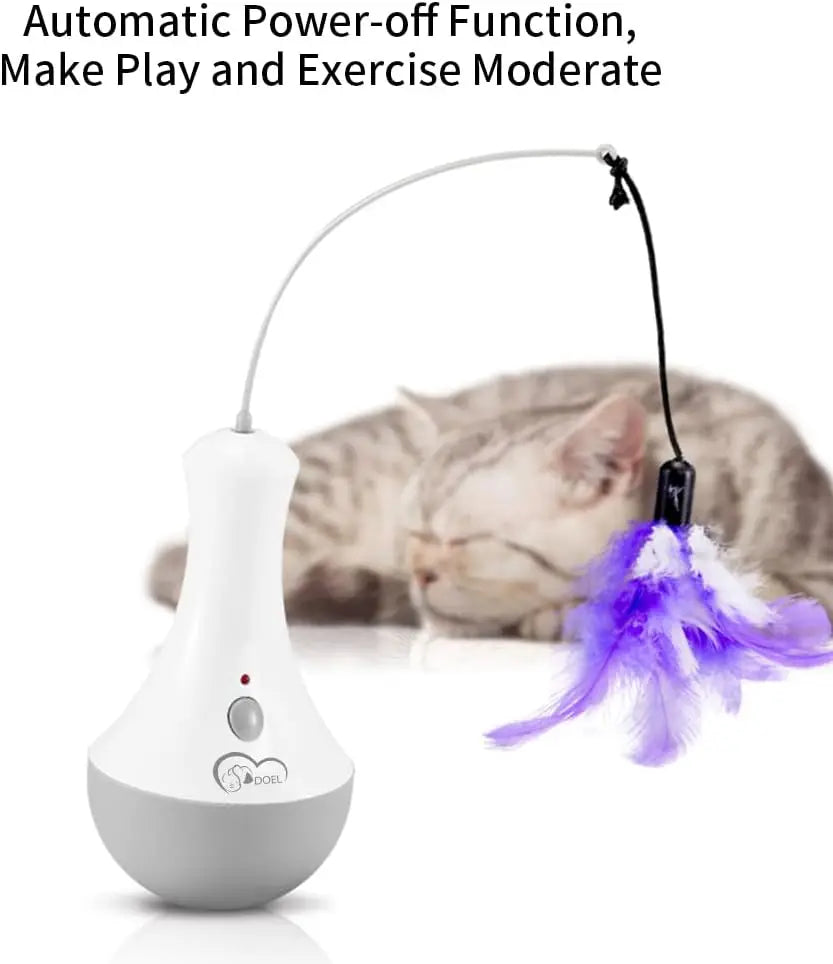 Cat Interactive Toys Funny Feather Kitten Teaser Automatic Toy