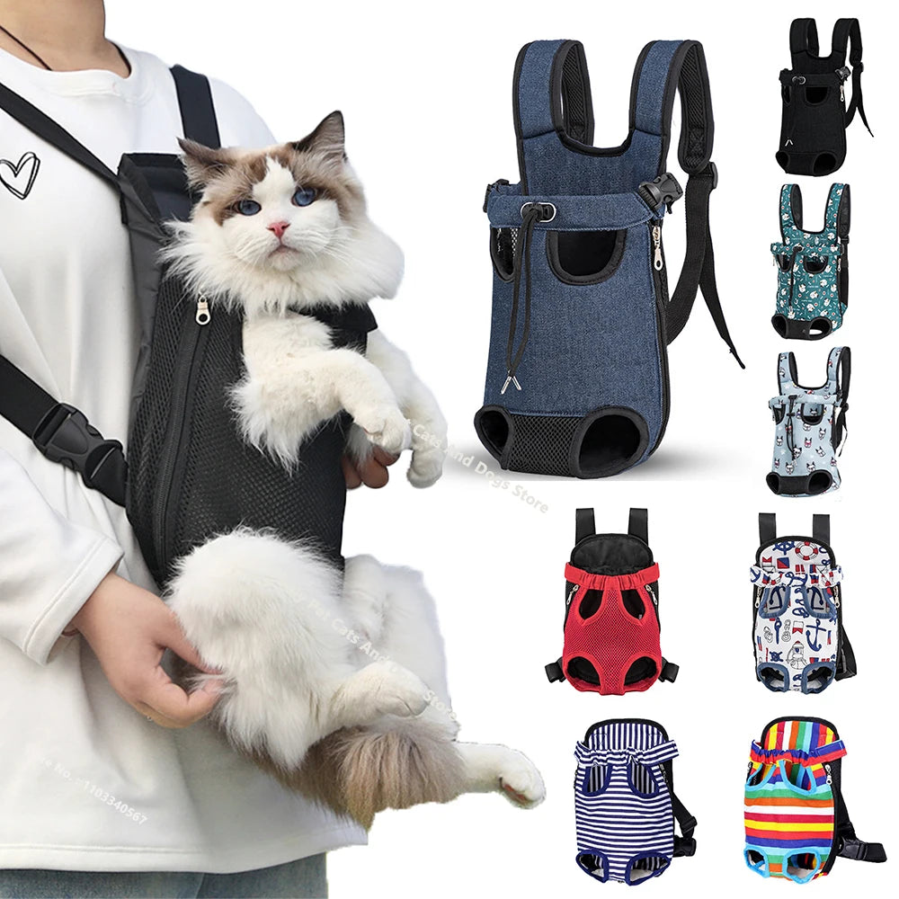 Adjustable Cat/Dog Carrier, Double Shoulder Backpack, Outdoor Travel, Camping, Hiking