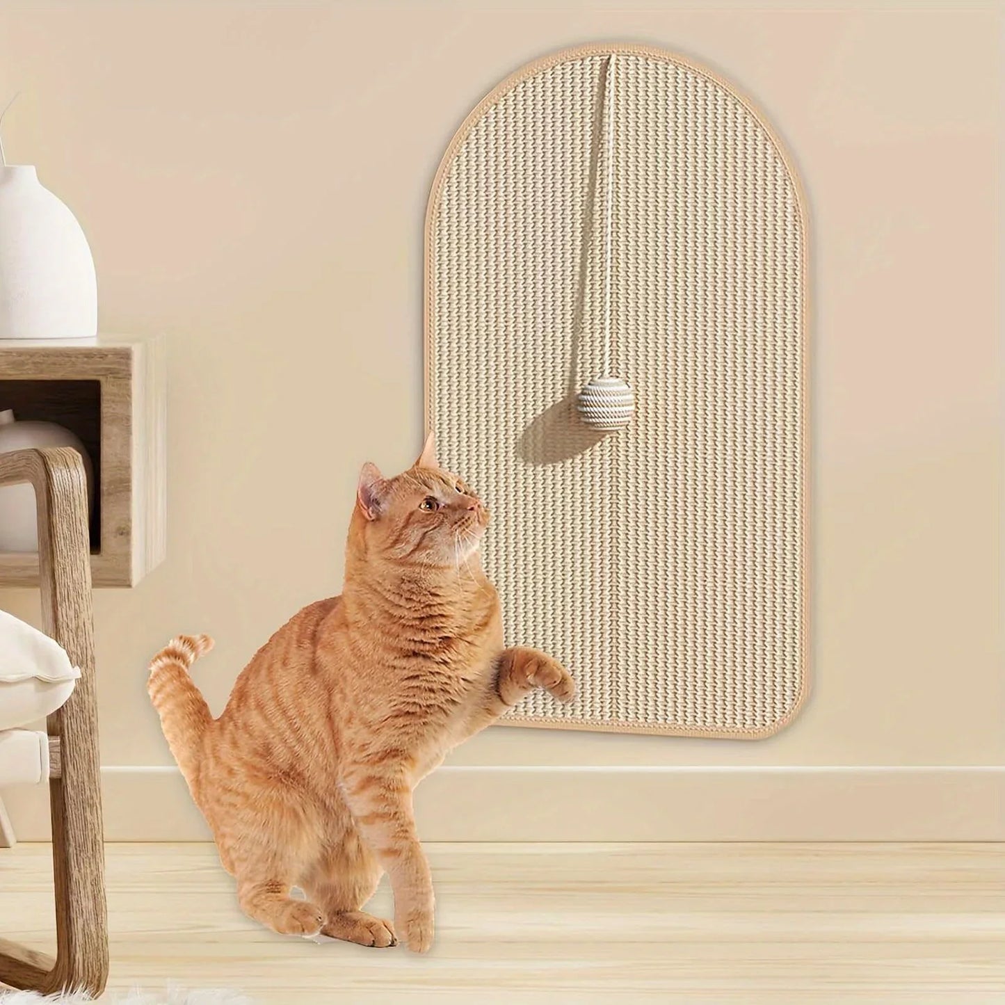 Durable Sisal Cat Scratch Pads, Cat Wall Pads