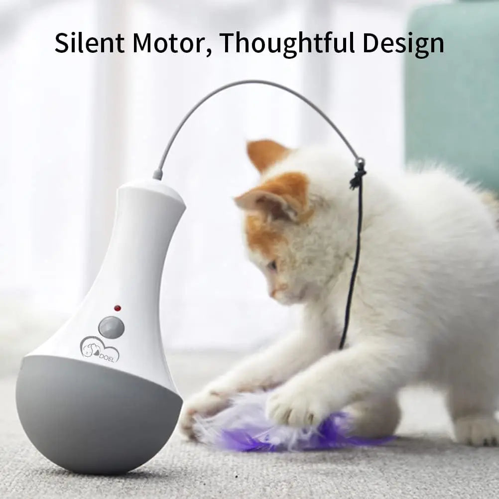 Cat Interactive Toys Funny Feather Kitten Teaser Automatic Toy