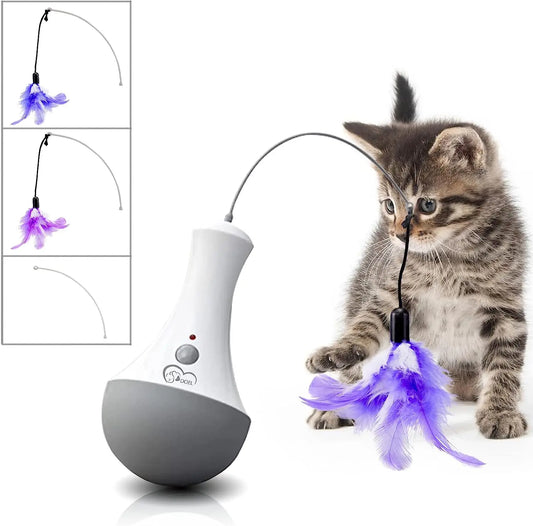 Cat Interactive Toys Funny Feather Kitten Teaser Automatic Toy
