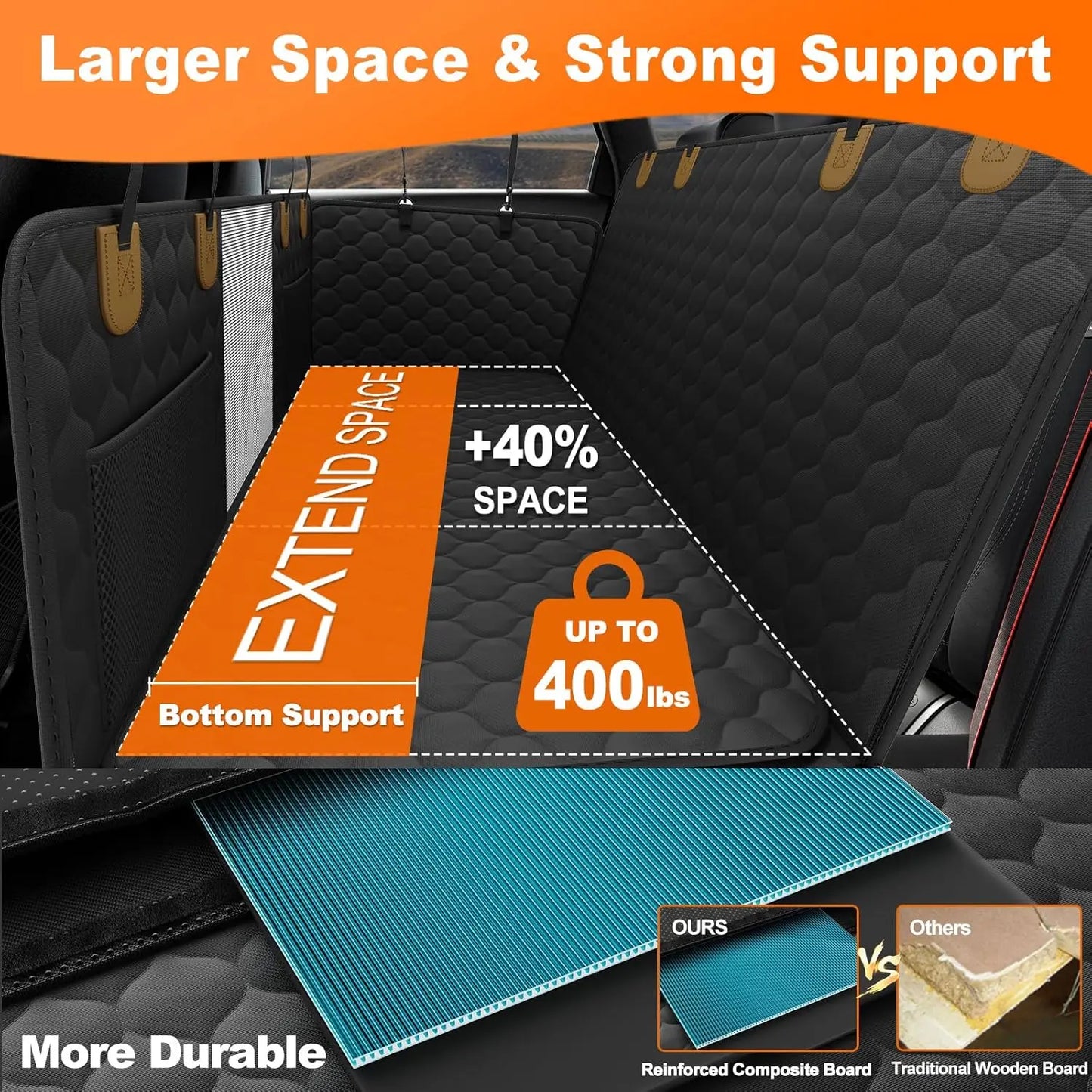 Waterproof Pet Travel Accessories, Foldable Dog Car Seat, Safety Hammock, Trunk Mat Car, Rear Back Seat Protector