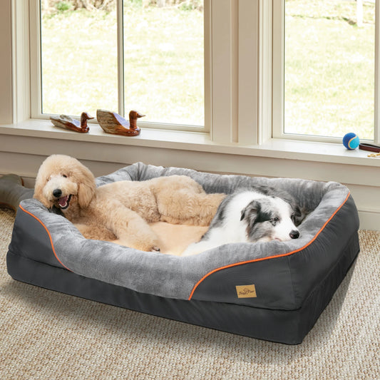 Large Dog Bed Soft Comfortable Anti Allergy Warm Fleece Removable Washable Cover  Waterproof