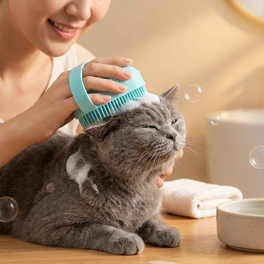 Soft Teeth - Silicone Grooming & Massage 2-in-1 Dog Cat Brush