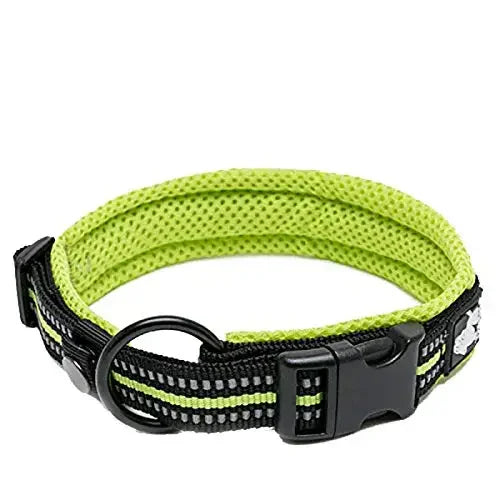 Truelove Cat, Dog Collar, Nylon Adjustable Webbing, Padded Soft Reflective Durable Heavy Duty Training