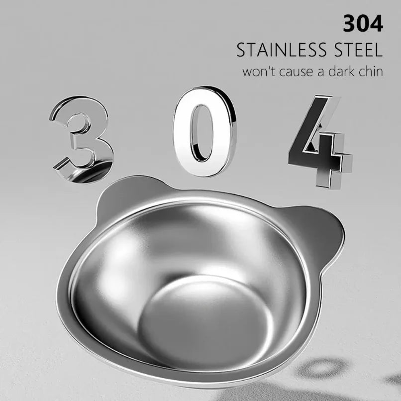 Raised Cat Bowls Tilted Stainless Steel Shatter-resistant Elevated 15°
