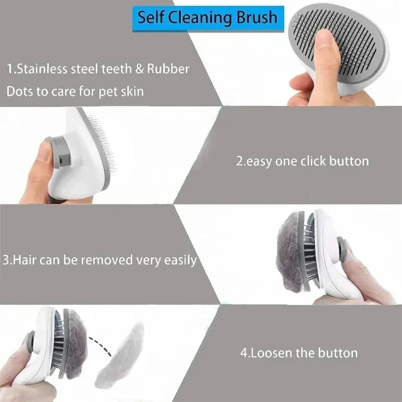 Dog Brush Cat Comb Pet Hair Remover Brush For Dogs Cats