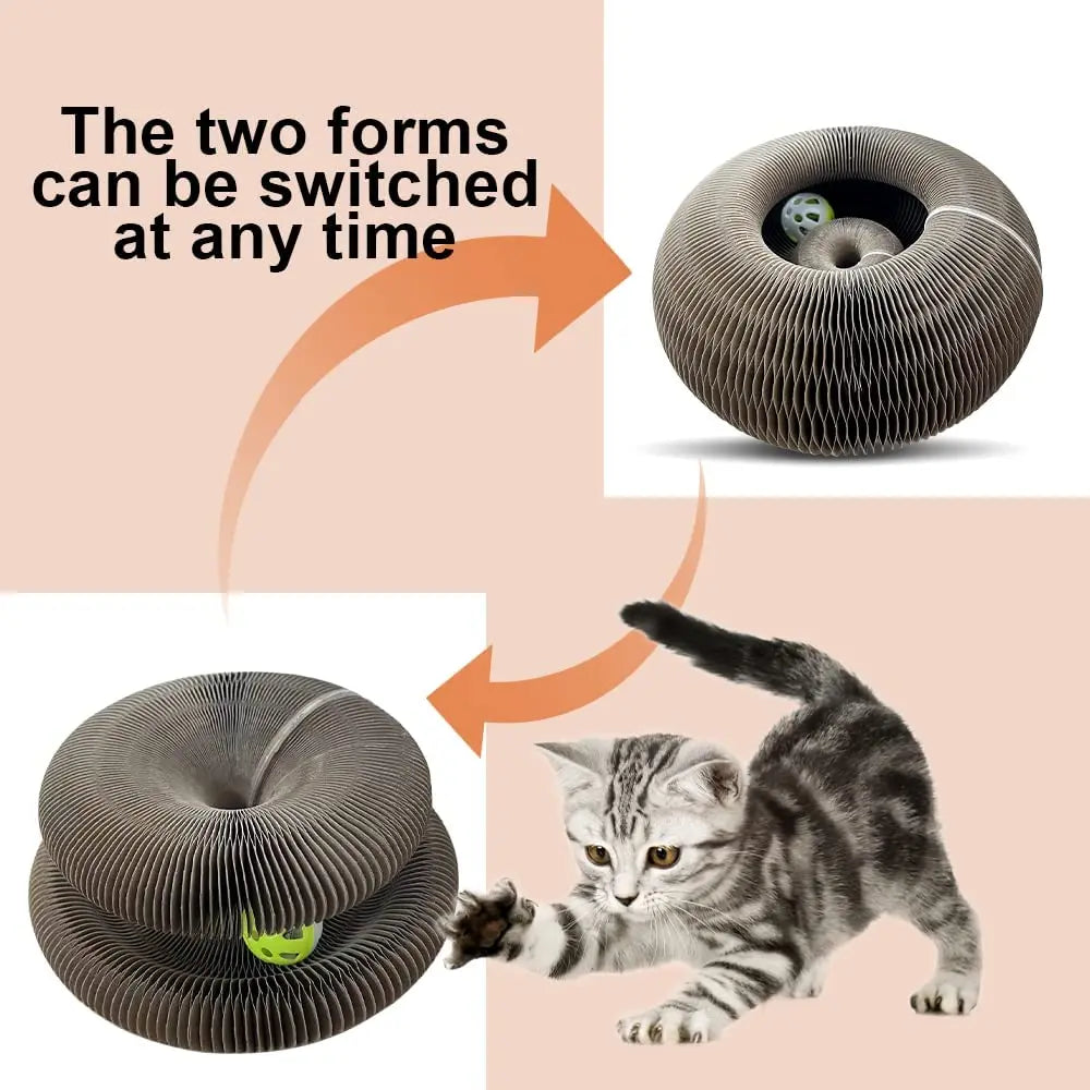 Interactive Tower Cat Toy Turntable Roller Balls, Teaser Puzzle Track