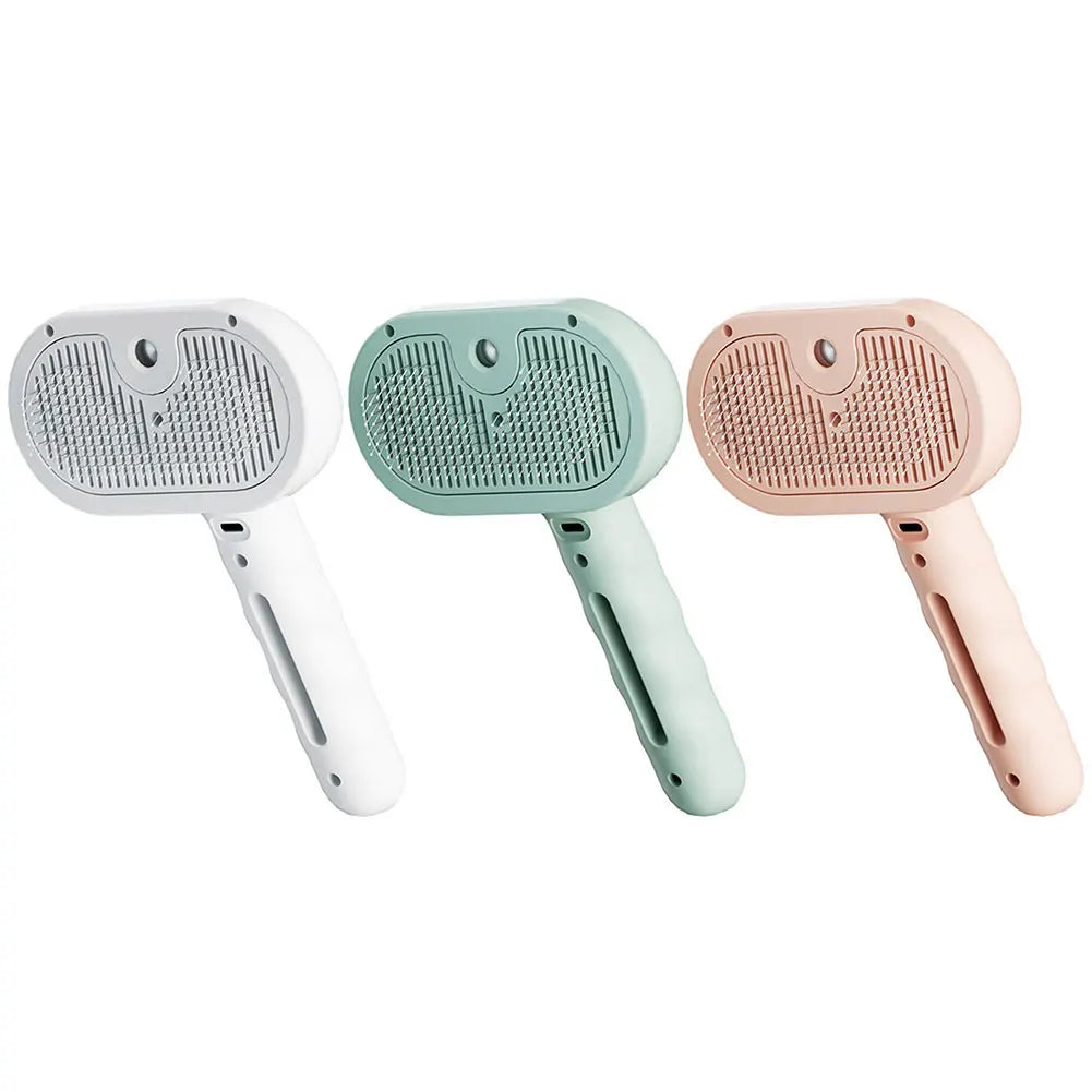 3 in 1 Cat Steam Brush Cat Grooming Brush with Release Button, Cat Brush Pet Hair Cleaning Brush/Comb for Cats Dogs