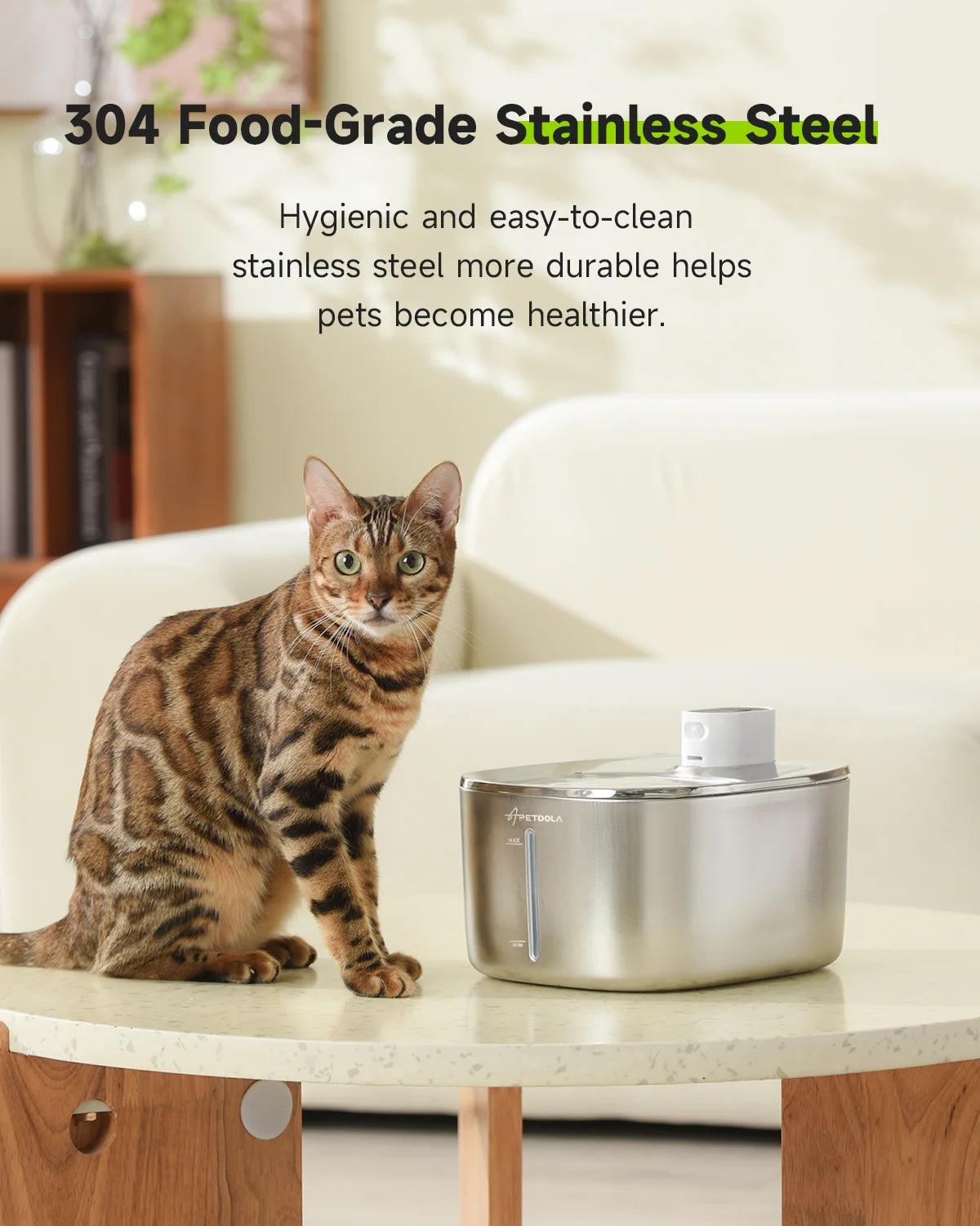 APETDOLA 4L Wireless Cat Water Fountain Auto Sensor For Cats and Dog